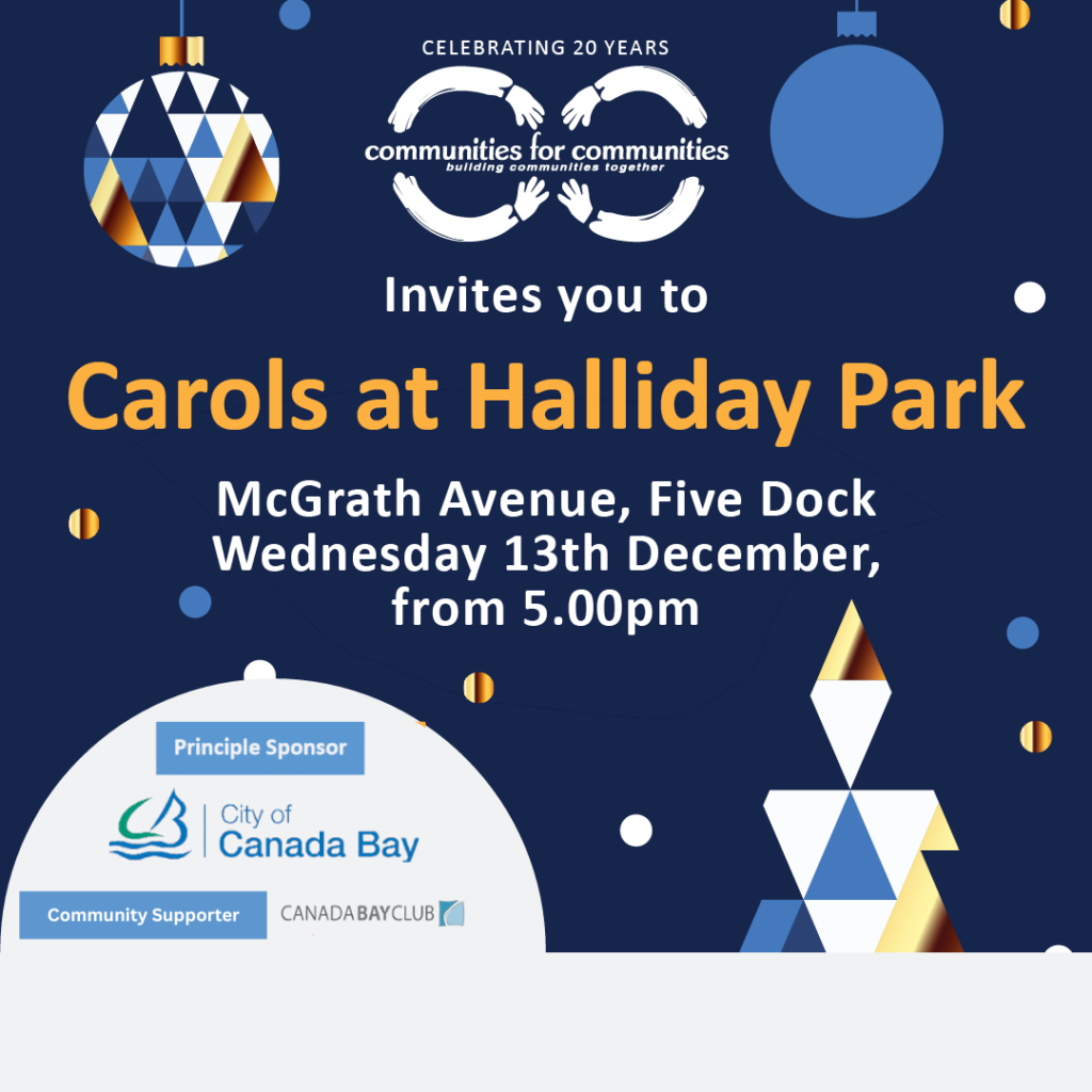 Carols at Halliday park supported by Canada Bay Club