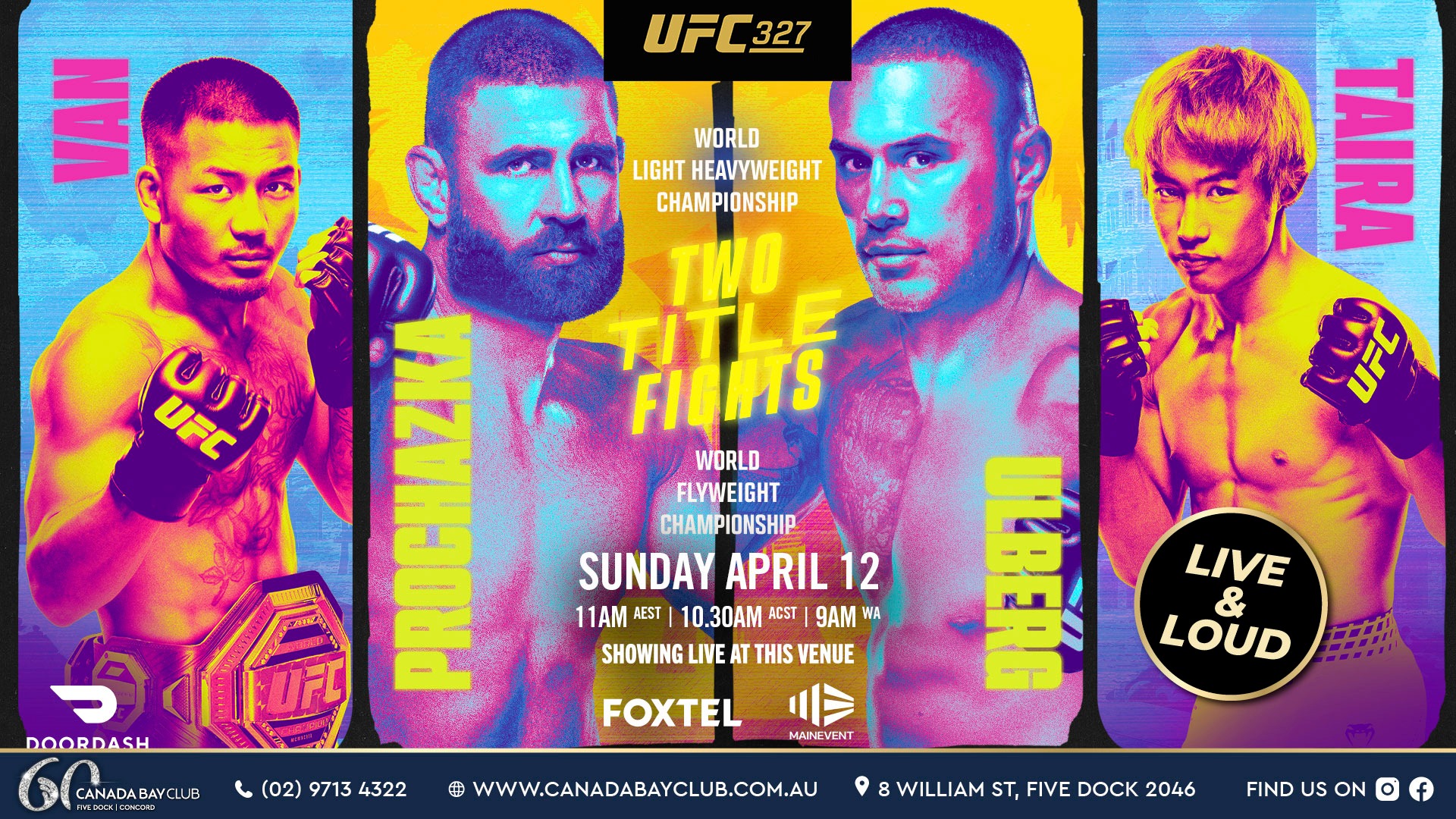 UFC 327 Live Canada Bay Club